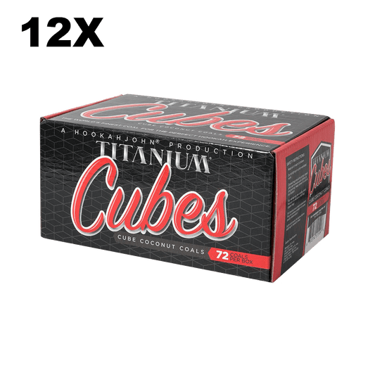 【12/CASE】Titanium Hookah Charcoal Cubes 72 Pieces - Hookah Lounges