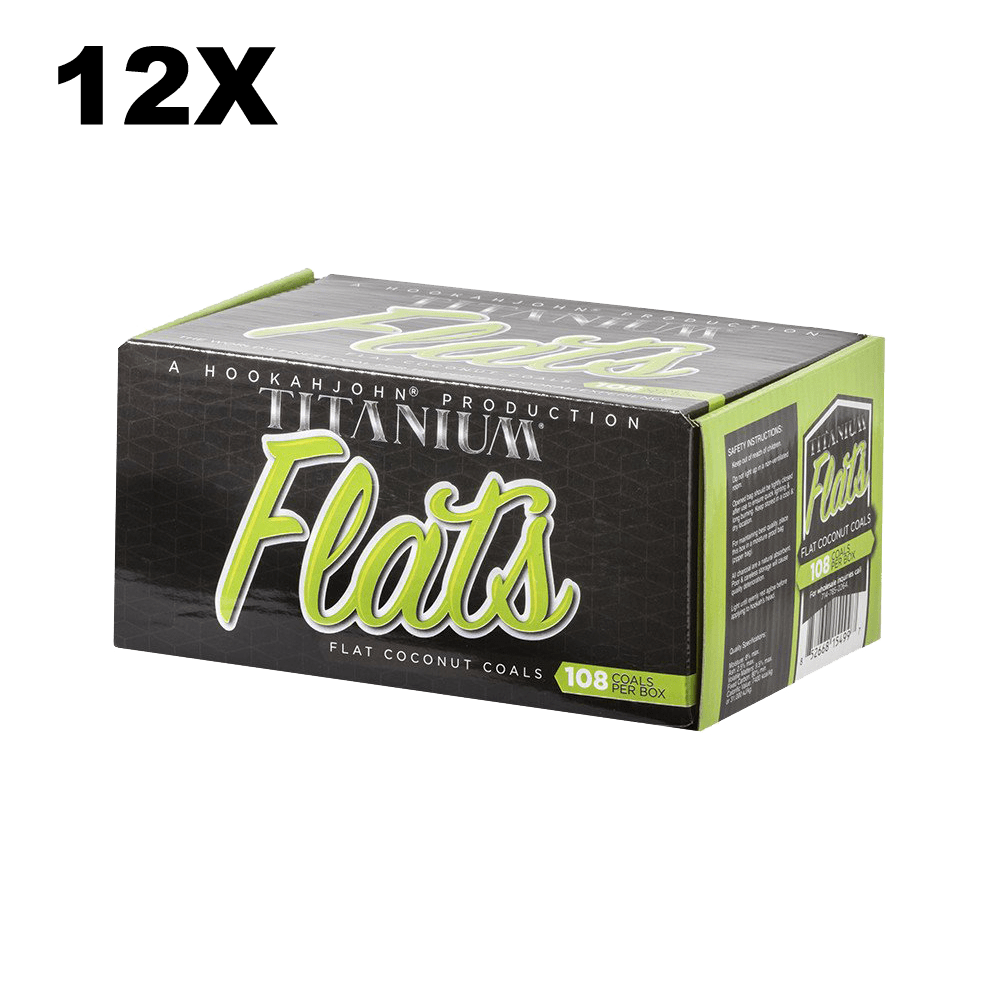 【12/CASE】Titanium Hookah Charcoal Flats 108 Pieces - Hookah Lounges