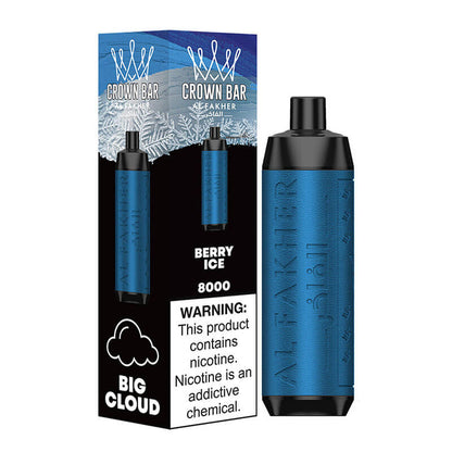 Al Fakher Crown Bar 8000 Disposable Vape Berry Ice - Hookah Lounges