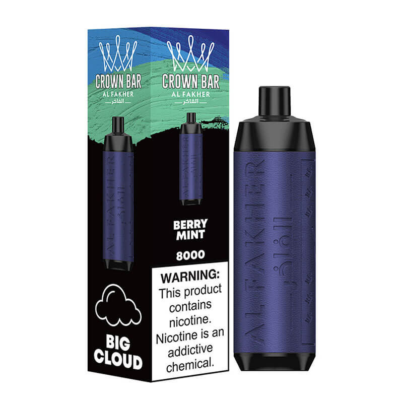 Al Fakher Crown Bar 8000 Disposable Vape Berry Mint - Hookah Lounges