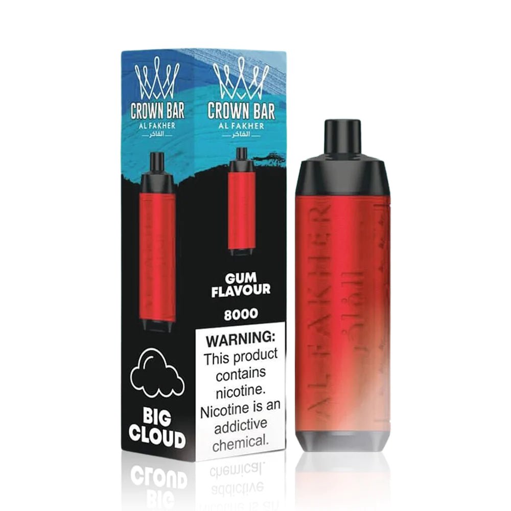 Al Fakher Crown Bar 8000 Disposable Vape Gum Flavour - Hookah Lounges