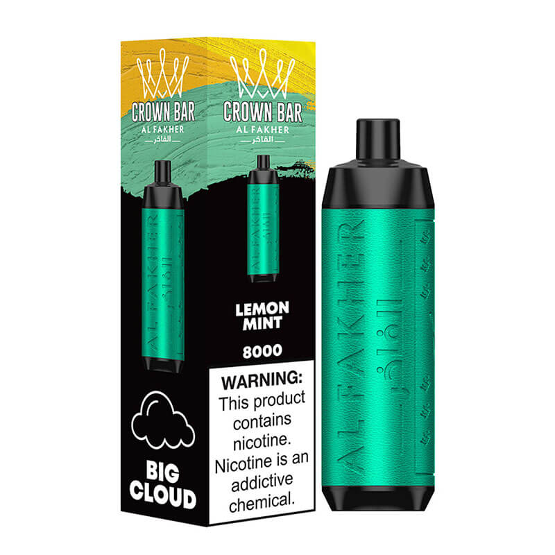 Al Fakher Crown Bar 8000 Disposable Vape Lemon Mint - Hookah Lounges