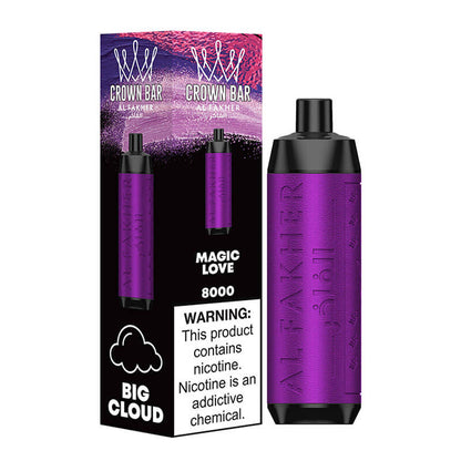 Al Fakher Crown Bar 8000 Disposable Vape Magic Love - Hookah Lounges