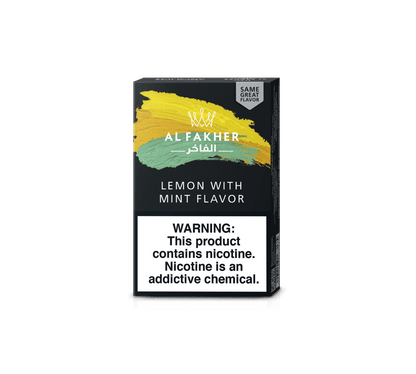 Al Fakher Shisha Tobacco Sleeve (10 x 50g) Lemon with Mint - Hookah Lounges