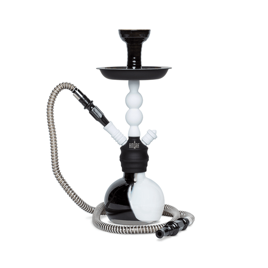 Amira Storm Hookah White on Black - Hookah Lounges