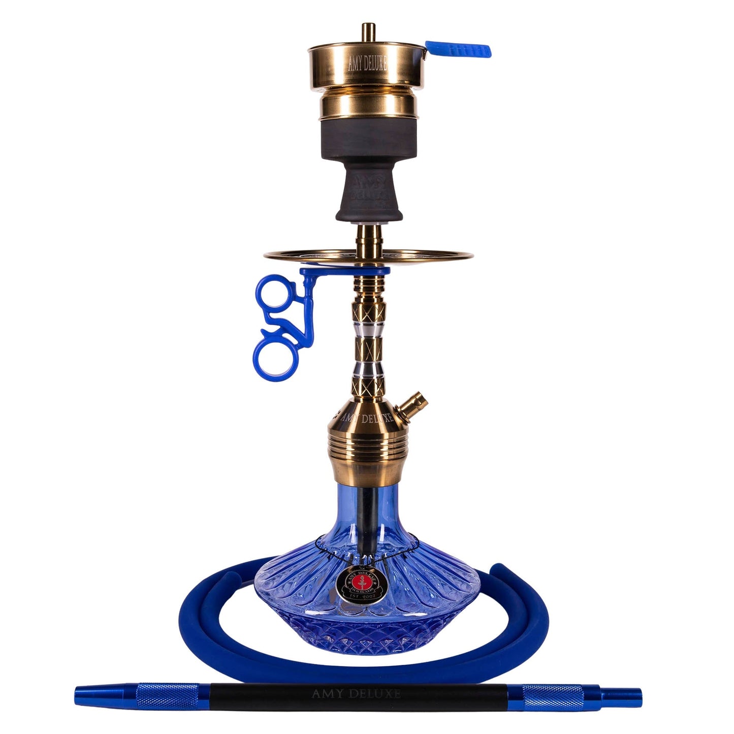 Amy Deluxe Fusion Shine Mini Blue/Gold - Hookah Lounges