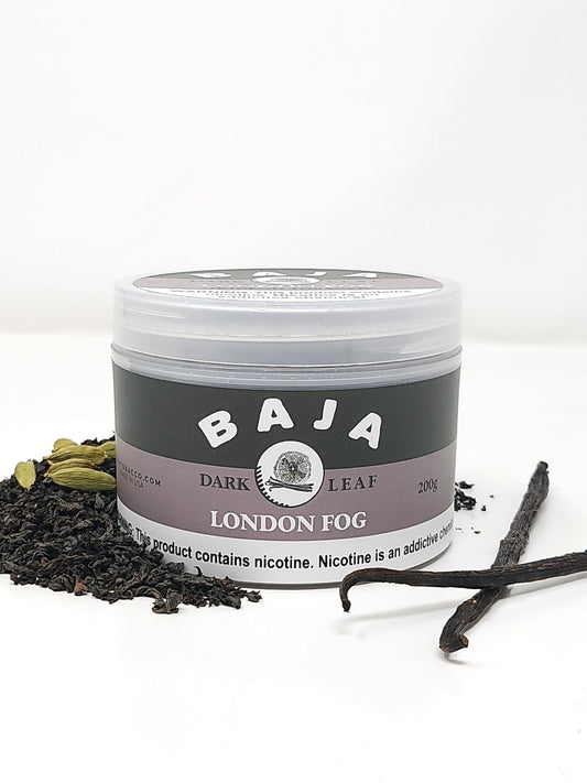 Baja Dark Leaf Aged Hookah Tobacco 200g London Fog - Hookah Lounges