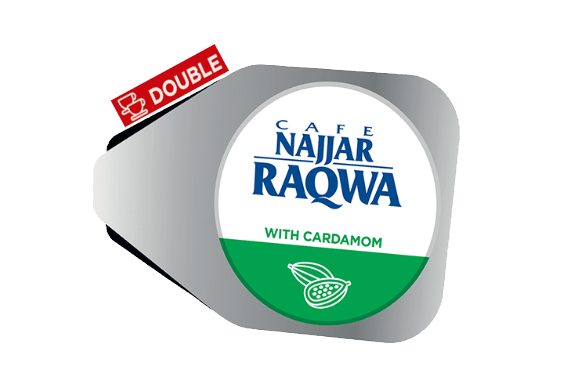 Cafe Najjar Raqwa Cardamom Coffee Capsules – Double Cup | Authentic Lebanese Coffee 5 Pack - Hookah Lounges