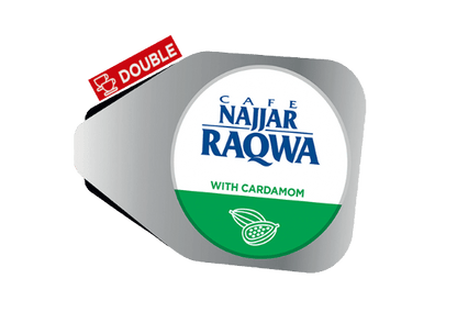 Cafe Najjar Raqwa Cardamom Coffee Capsules – Double Cup | Authentic Lebanese Coffee 5 Pack - Hookah Lounges