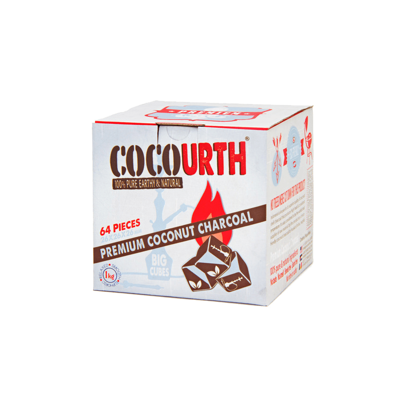 Cocourth Organic Hookah Charcoal Big Cubes 64pcs - Hookah Lounges