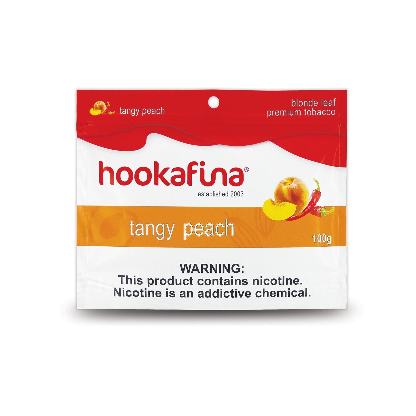 Hookafina 100g - Tangy Peach - Hookah Lounges