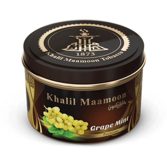 Khalil Mamoon Shisha Tobacco Grape Mint 250g - Hookah Lounges