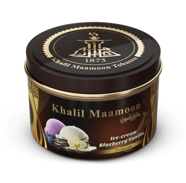 Khalil Mamoon Shisha Tobacco Ice Cream Blueberry Vanilla 250g - Hookah Lounges