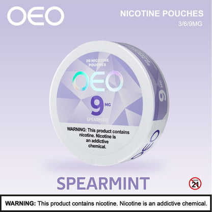 OEO Nicotine Pouches 9mg - Roll (5 Cans) Spearmint - Hookah Lounges