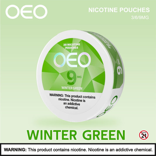 OEO Nicotine Pouches 9mg - Roll (5 Cans) Wintergreen - Hookah Lounges