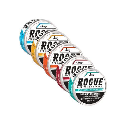 Rogue Nicotine Pouches 3mg - Roll (5 Cans) Apple - Hookah Lounges