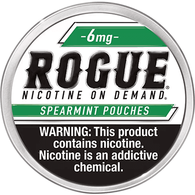 Rogue Nicotine Pouches 6mg - Roll (5 Cans) Spearmint - Hookah Lounges