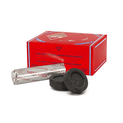 Three Kings Quick Light Hookah Charcoal 40mm Box 100pcs - Hookah Lounges