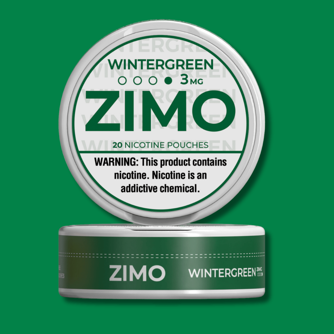 Zimo Nicotine Pouches 3mg - Roll (5 Cans) Wintergreen - Hookah Lounges