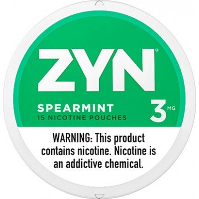 ZYN Nicotine Pouches 3mg - Roll (5 Cans) Spearmint - Hookah Lounges