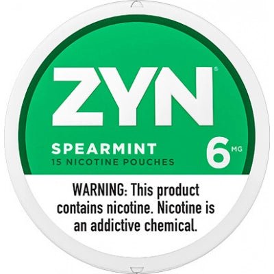 ZYN Nicotine Pouches 6mg - Roll (5 Cans) Spearmint - Hookah Lounges